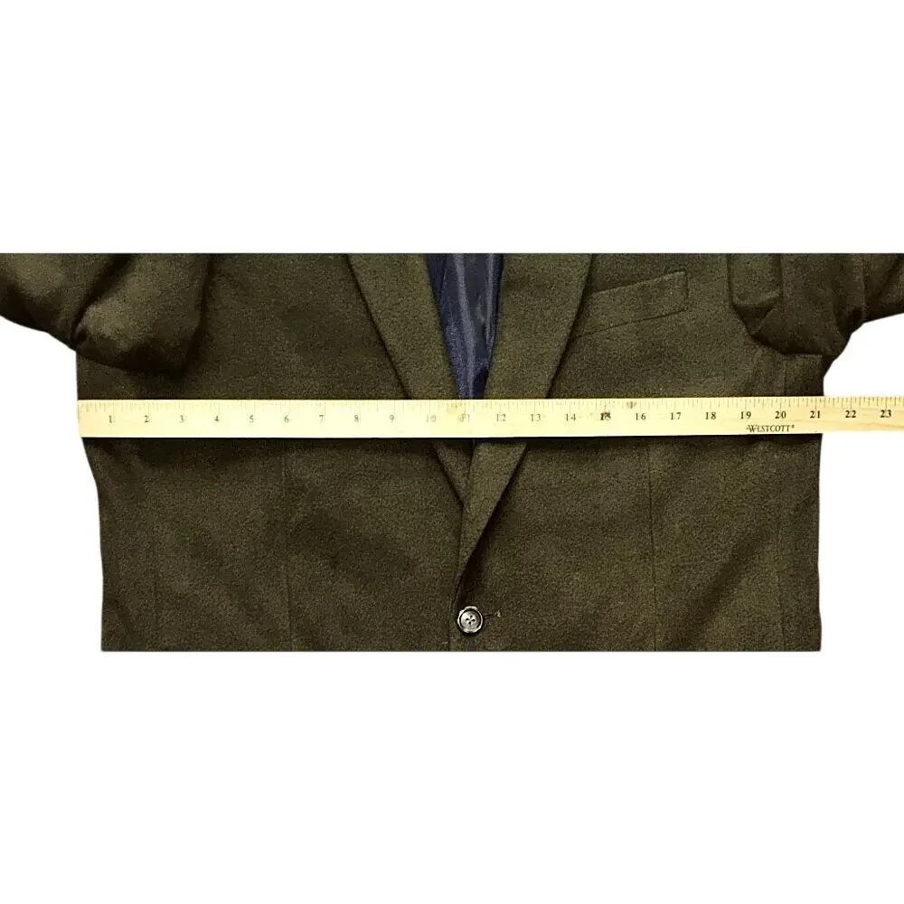Nautica Olive Green Navy Lined 2 Button Notched Lapel Men's Blazer 42L